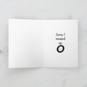 Funny Apology Humor Wenskaart Kaart (Binnen)