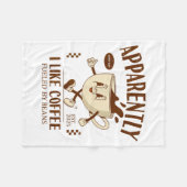 Funny Apparently, I Like Coffee Barista  Fleece Deken (Voorkant (Horizontaal))