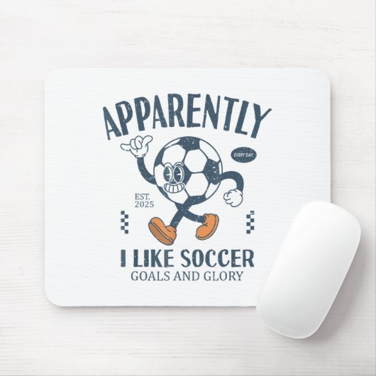 Funny Apparently, I Like Soccer Muismat (Met muis)