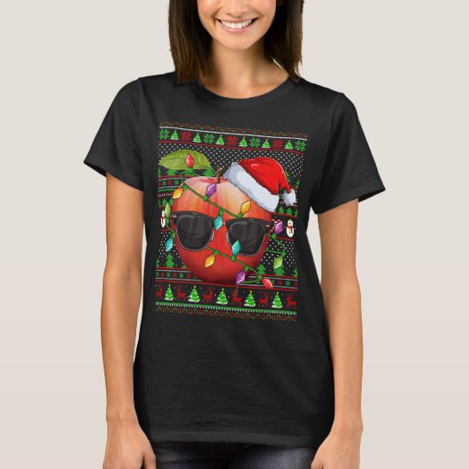 Funny Apple Fruit Lover Familie die Ugly Apple aan T-shirt (Voorkant)