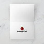 Funny Apple Lady Birthday Kaart (Binnen)
