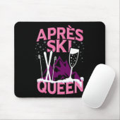 Funny Apres Ski Queen Skiing Winter Sports Party F Muismat (Met muis)