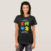 Funny April Autism Awareness Ribbon Puzzle Autisti T-shirt (Voorkant volledig)