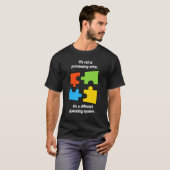 Funny April Autism Awareness Ribbon Puzzle Autisti T-shirt (Voorkant volledig)