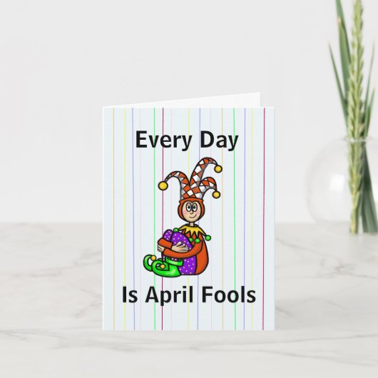 Funny April Fool Day Card Kaart (Voorkant)