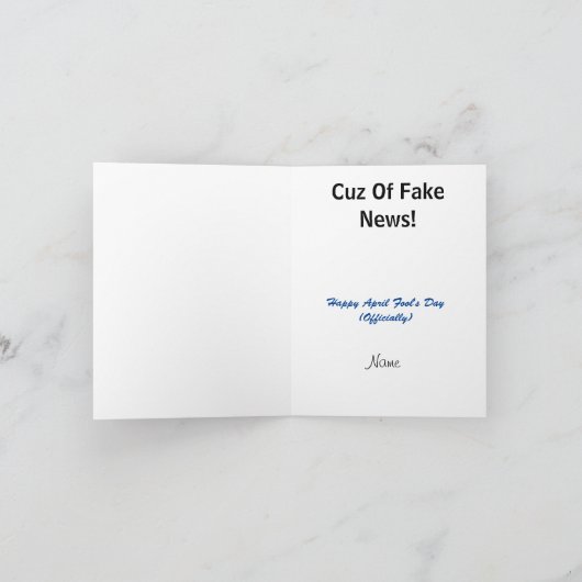 Funny April Fool Day Card Kaart (Binnen)