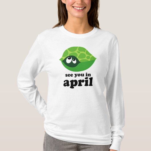 Funny April Vervaldatum Moederschap T-shirt (Voorkant)