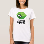 Funny April Vervaldatum Moederschap T-shirt (Voorkant)