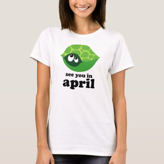 Funny April Vervaldatum Moederschap T-shirt (Voorkant)
