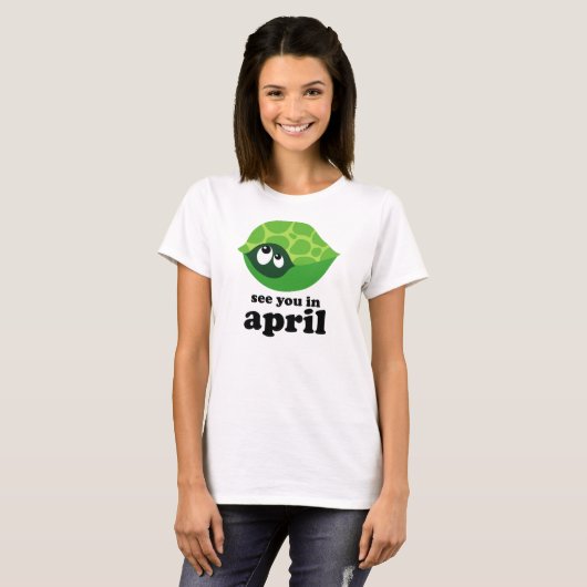 Funny April Vervaldatum Moederschap T-shirt (Voorkant volledig)