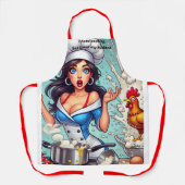 Funny Apron – Chaotische Chef Cartoon met Explodin Schort (Voorkant)