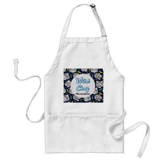 Funny apron for man Wild Chef Standaard Schort (Voorkant)