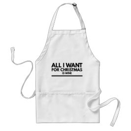 Funny Apron, "Ik wil alleen maar voor Kerstmis wij Standaard Schort