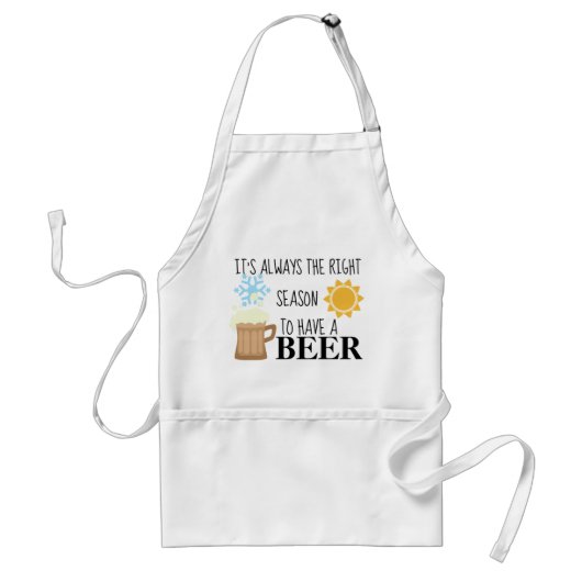 Funny apron voor bierliefhebbers op het seizoen va standaard schort (Voorkant)