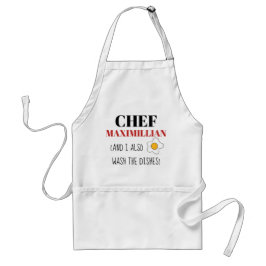 Funny apron voor mannen, aangepaste naam standaard schort