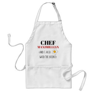 Funny apron voor mannen, aangepaste naam standaard schort