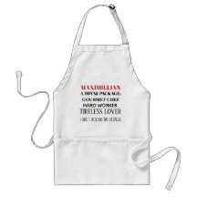 Funny apron voor mannen volledig aanpasbaar