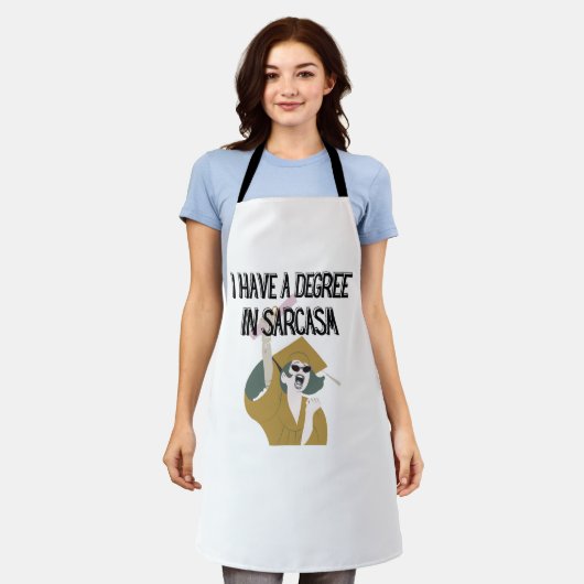 Funny Apron, Witty Humoureuze Schort, Afstuderen G Schort (Gedragen)