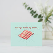 Funny Aqua Bacon Illustratie Briefkaart (Staand voorkant)