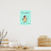 Funny Aquarius poster Zodiac Kat Sterren teken pos (Keuken)