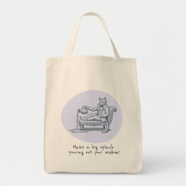 Funny Aquarius Zodiac Cat Tote Bag