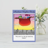 Funny Arabian Nights Party Kaart (Staand voorkant)
