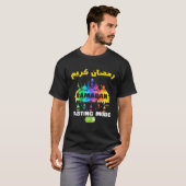 Funny Arabic Fasting Mode op Waterverf Ramadan Mu T-shirt (Voorkant volledig)