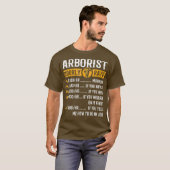 Funny Arborist Gifts Arborist Hourly Rate T-shirt (Voorkant volledig)