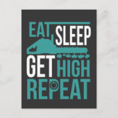 Funny Arborist krijgt 'High Tree Chain zaaker' Briefkaart (Voorkant)