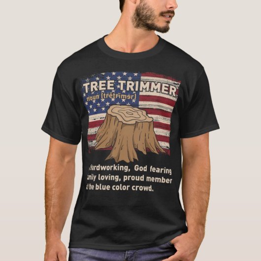 Funny Arborist Woodworking Tree Trimmer kleurful d T-shirt (Voorkant)