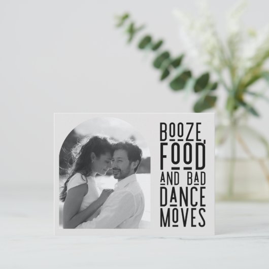 Funny Arch Photo Wedding Save the Date Aankondigingskaart (Staand voorkant)