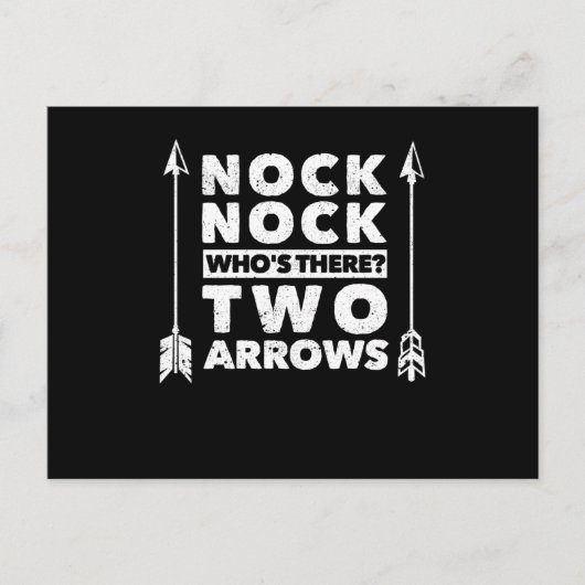 Funny archer archer Nock Nock Briefkaart (Voorkant)