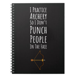 Funny Archer Gifts Bow And Arrow Sport Archery  Notitieboek