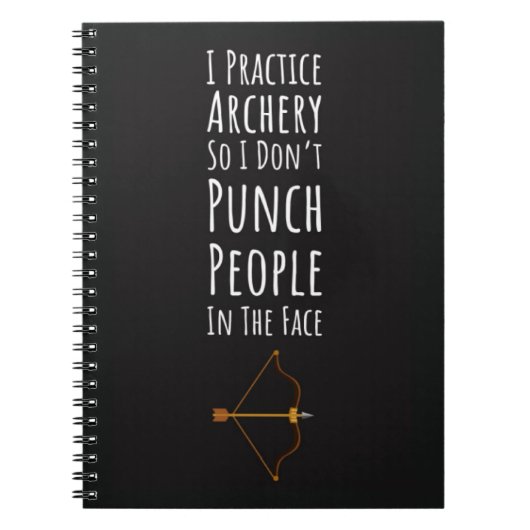 Funny Archer Gifts Bow And Arrow Sport Archery  Notitieboek (Voorkant)