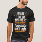Funny Archery  Bow Hunting Loves Archery T T-shirt (Voorkant)