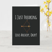 Funny Archery Cards Bow And Arrow Sports Humor Kaart (Gele Bloem)