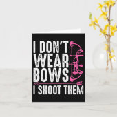 Funny Archery Gift for Women Bow Hunting Archer Mo Kaart (Gele Bloem)