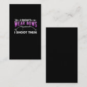 Funny Archery Girl Bow Shooting Woman Visitekaartje (Voorkant / Achterkant)
