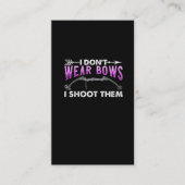 Funny Archery Girl Bow Shooting Woman Visitekaartje (Voorkant)