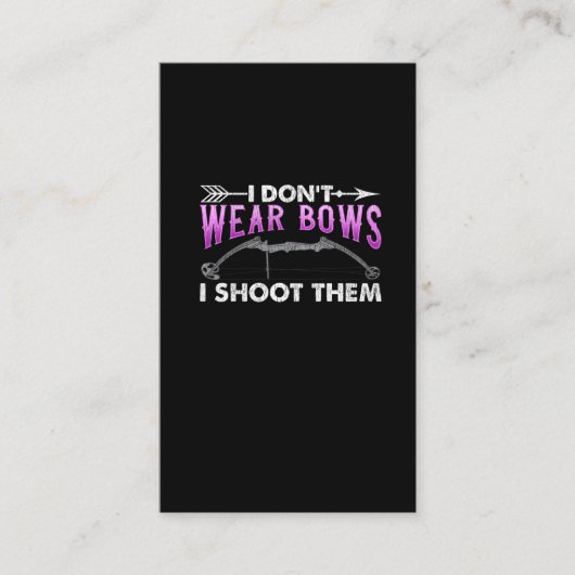 Funny Archery Girl Bow Shooting Woman Visitekaartje (Voorkant)