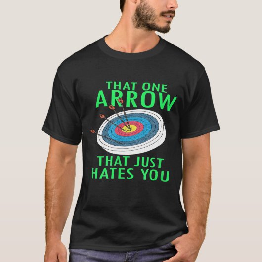 Funny Archery print Archer die ene pijl T-shirt (Voorkant)