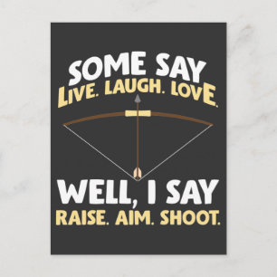 Funny Archery Raise Aim Shoot Bow Archer Briefkaart