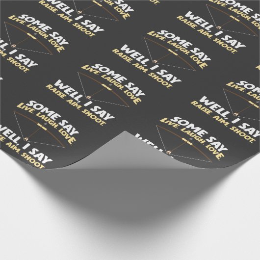 Funny Archery Raise Aim Shoot Bow Archer Cadeaupapier (Hoek)