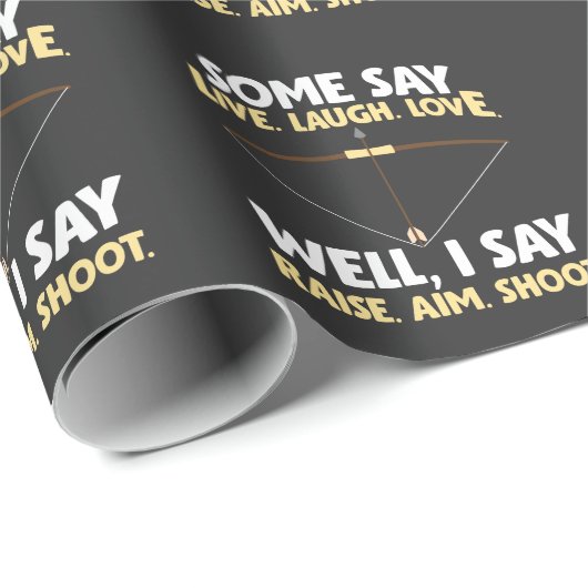 Funny Archery Raise Aim Shoot Bow Archer Cadeaupapier (Rol Hoek)