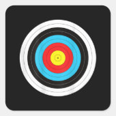 Funny Archery Target Vierkante Sticker (Voorkant)