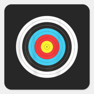 Funny Archery Target Vierkante Sticker