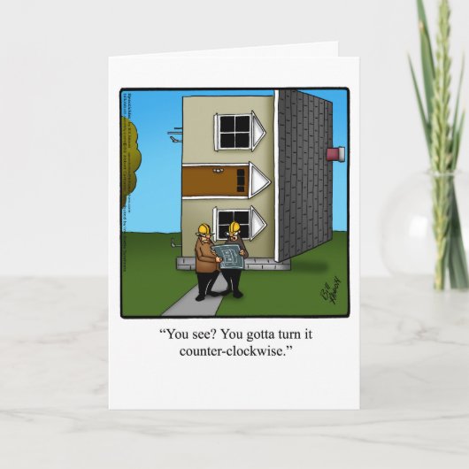 Funny Architect Humor Wenskaart Kaart (Voorkant)