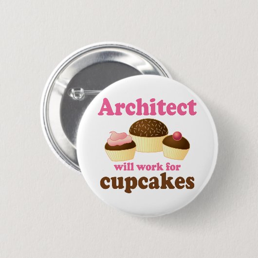 Funny Architect Ronde Button 5,7 Cm (Voorkant /achterkant)