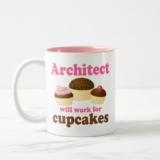 Funny Architect Tweekleurige Koffiemok (Links)