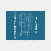 Funny Architectural Civil Engineering Engineer  Fleece Deken (Voorkant (Horizontaal))